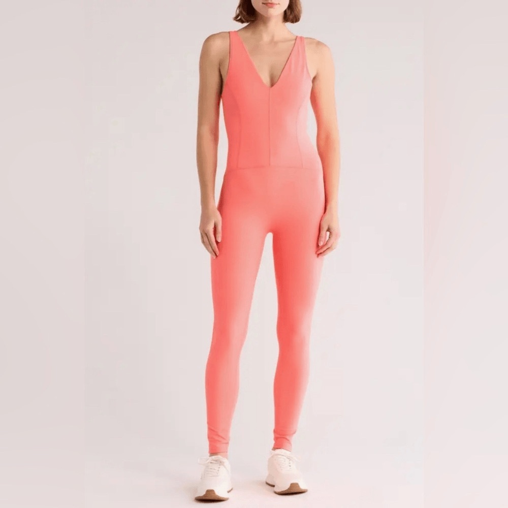 FP MOVEMENT Never Better Onesie Romper Neon Coral NWT